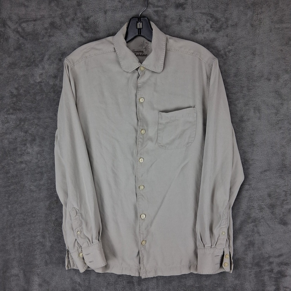 Tommy Bahama Long Sleeve Button Down Shirt Mens Small 100% Silk T34569
